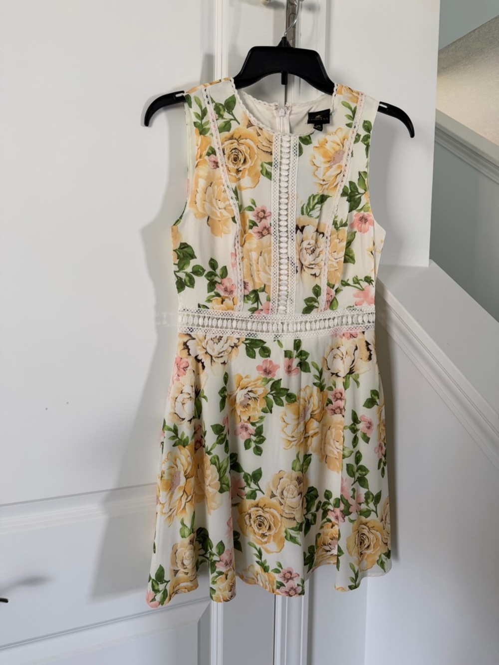 Disney Cream and Yellow Floral Midi Dress